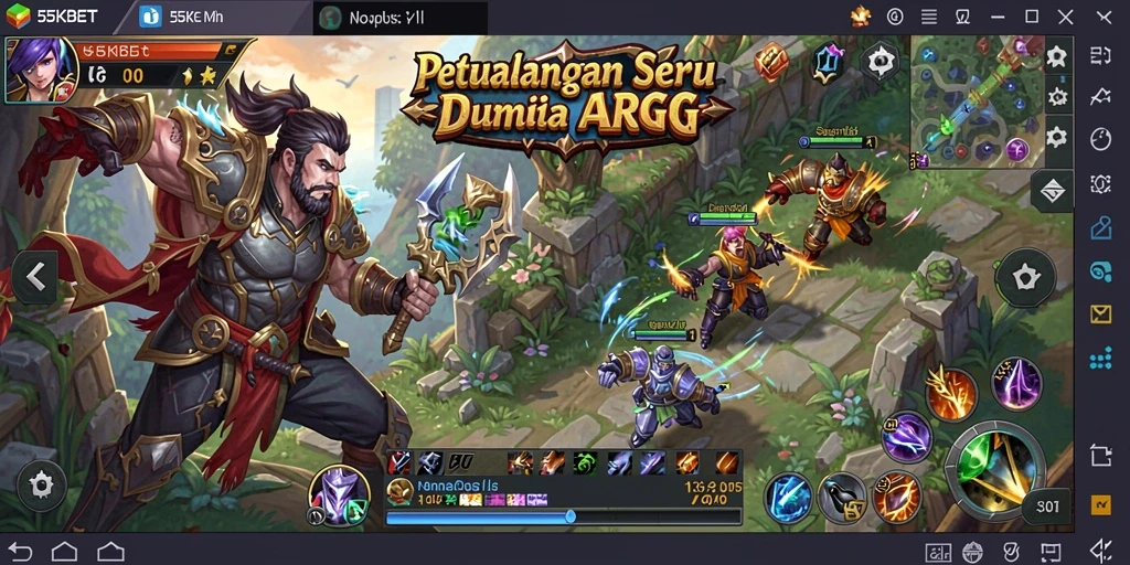 Tampilan gameplay ARPG 55KBET yang mendebarkan dan menawan.