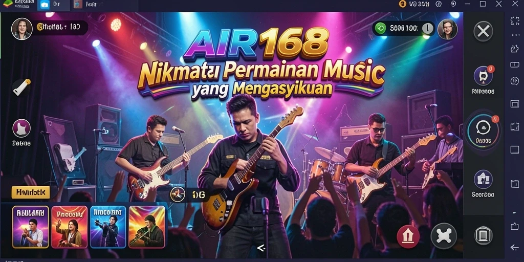 Tampilan gameplay AIR168 yang menampilkan pengalaman bermain musik yang seru.
