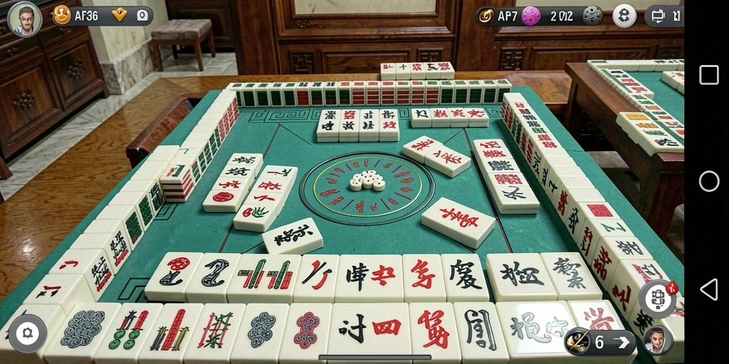 Screenshot permainan API36 yang menunjukkan gameplay Mahjong yang mendebarkan.