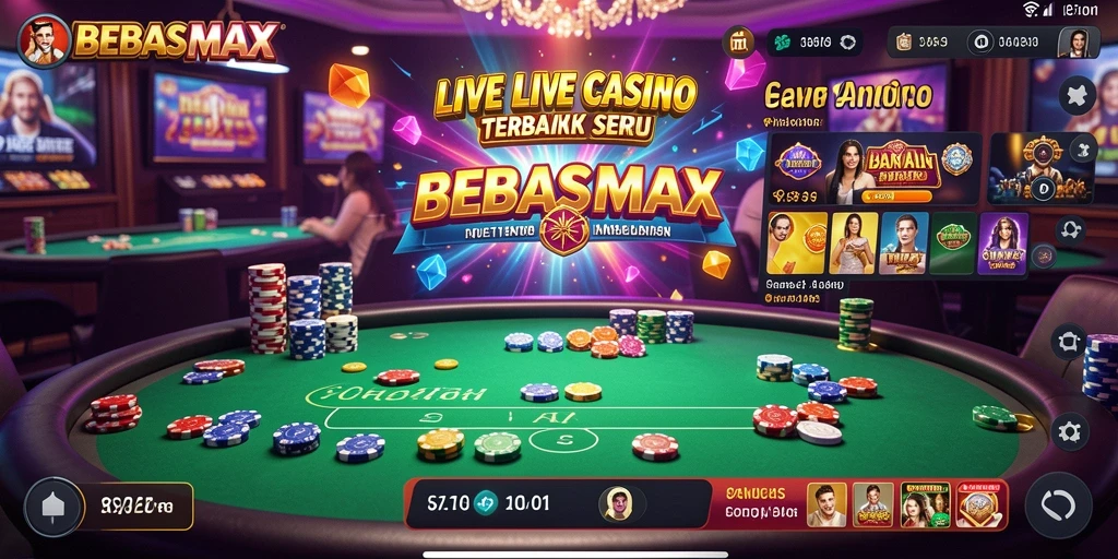 Tampilan gameplay Live Casino BEBASMAX yang menarik dan interaktif.