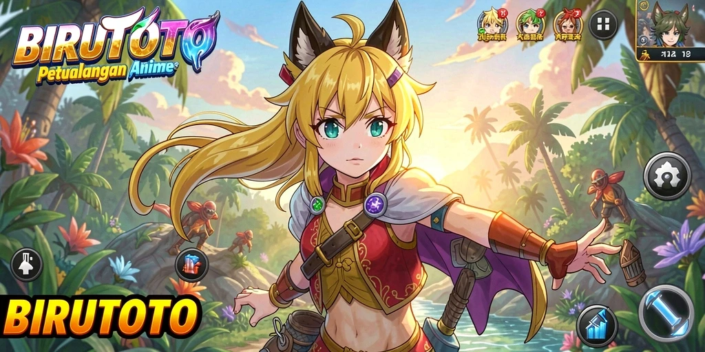 Gameplay seru BIRUTOTO dengan karakter Anime yang menarik.