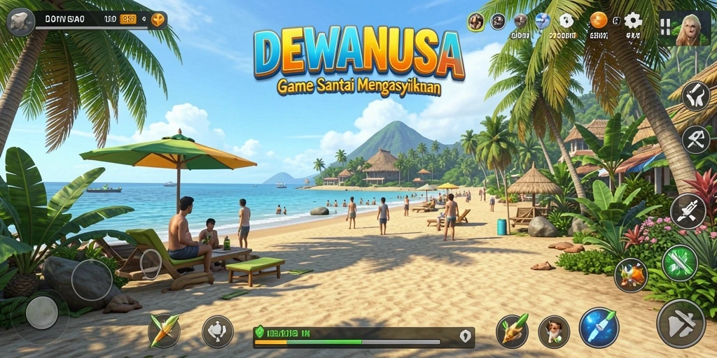 Tampilan utama gameplay DEWANUSA menunjukkan keseruan bermain.
