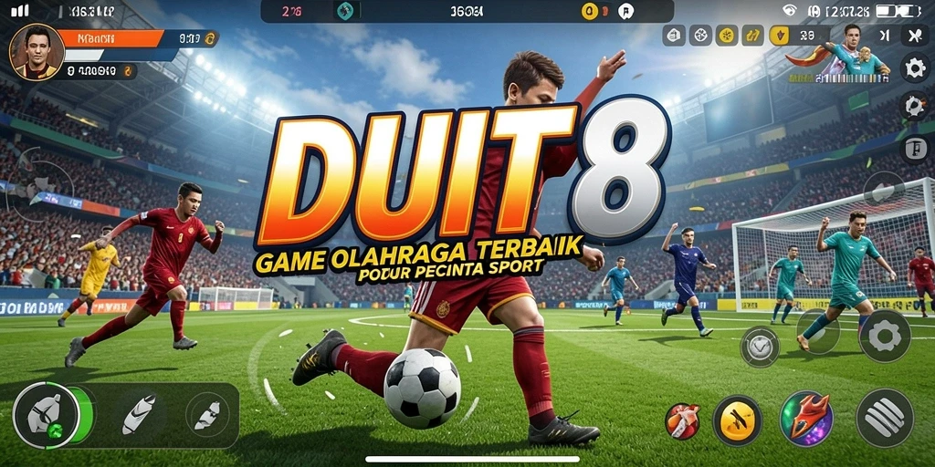 Tampilan gameplay menegangkan dari DUIT8, penuh aksi olahraga.