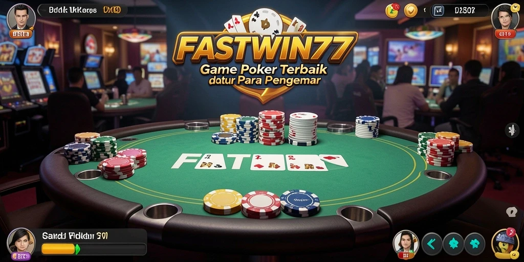Tampak gameplay poker yang seru di FASTWIN77.