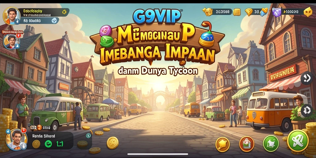 Tampilan gameplay menawan dalam G9VIP yang menggambarkan dunia Tycoon.