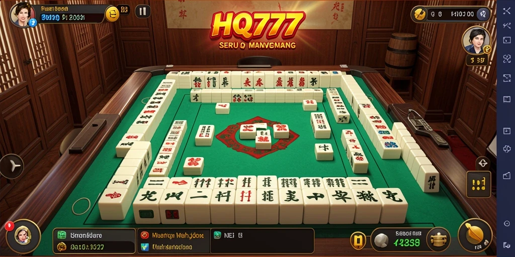 Screenshot gameplay HQ777 menampilkan tantangan Mahjong yang seru.