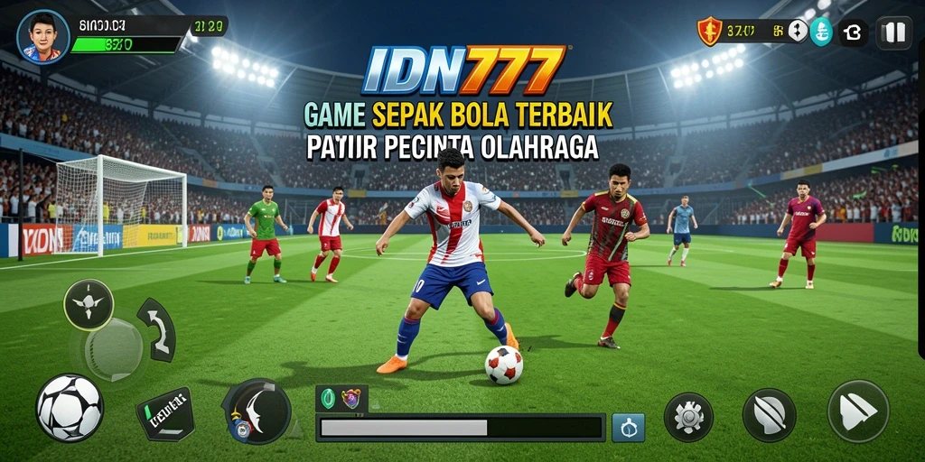 Tangkapan layar IDN777 menampilkan aksi seru dalam pertandingan sepak bola.