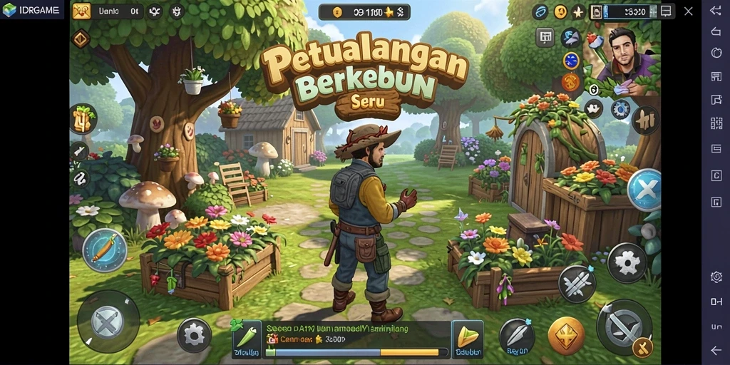 Gameplay seru di IDRGAME dengan berbagai aktivitas pertanian.