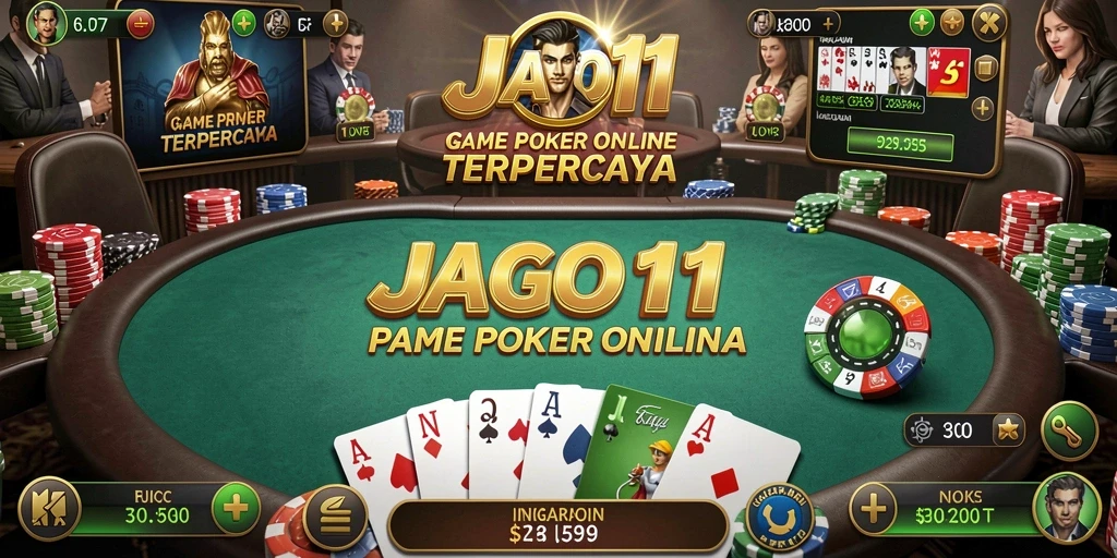 Tampilan gameplay JAGO11 yang seru dan interaktif dalam permainan Poker.
