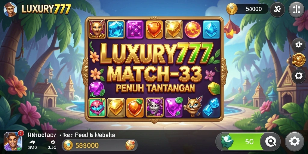 Tampilan gameplay LUXURY777 yang penuh warna dan menantang.
