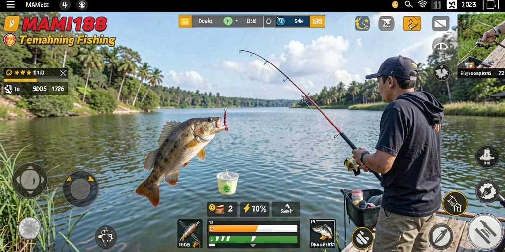 Tampilan gameplay MAMI188 menunjukkan sensasi memancing yang mendebarkan.