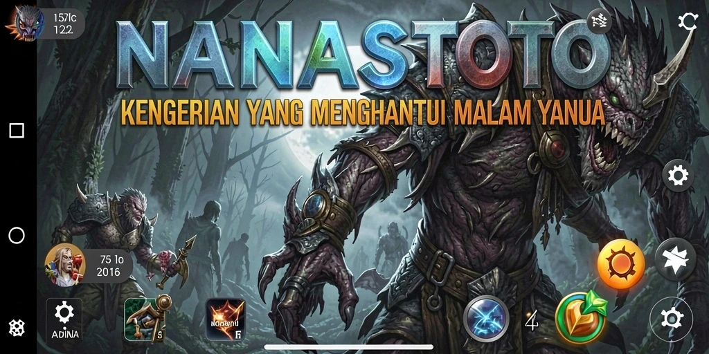 Tampilan gameplay NANASTOTO yang menegangkan dan menakutkan