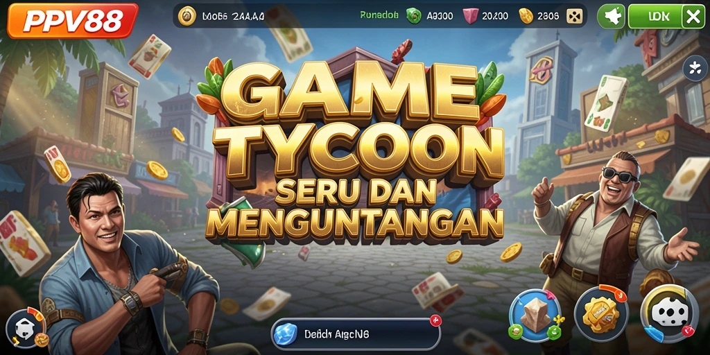 Tampilan gameplay PPV88 dengan suasana bisnis yang menarik.