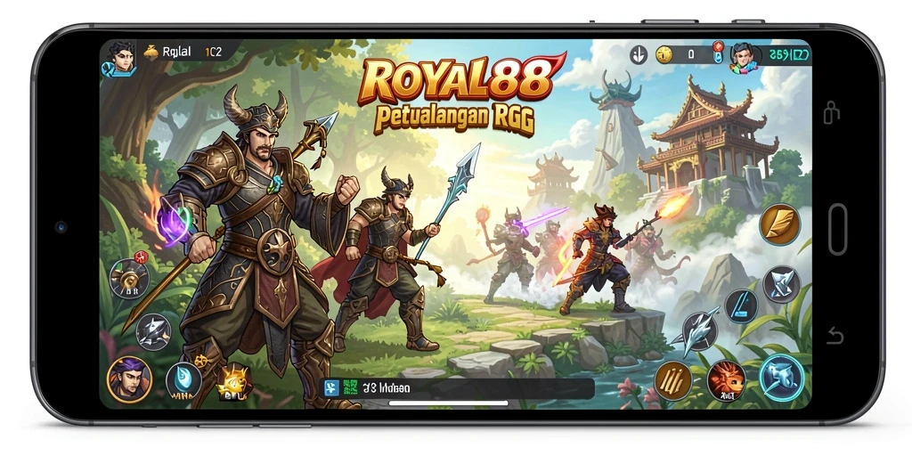Tampilan screenshot ROYAL88 dengan aksi pertarungan RPG yang seru.
