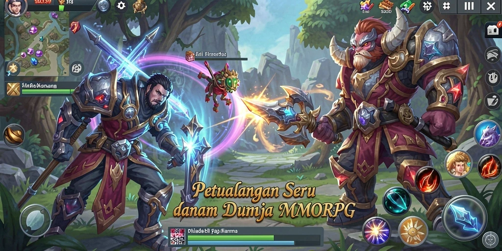 Screenshot utama dari SLOT39 menampilkan aksi seru di dalam dunia MMORPG.