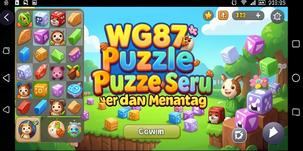 Tampilan gameplay WG87 dengan berbagai tantangan Puzzle yang menarik.